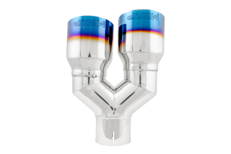 MBRP Exhaust Tip 2.5-Inch Inlet 3.5-Inch Outlet 9.5-Inch Length Single Wall Burnt End T304 Stainless Steel Universal Fit Left 9.5 Right 9