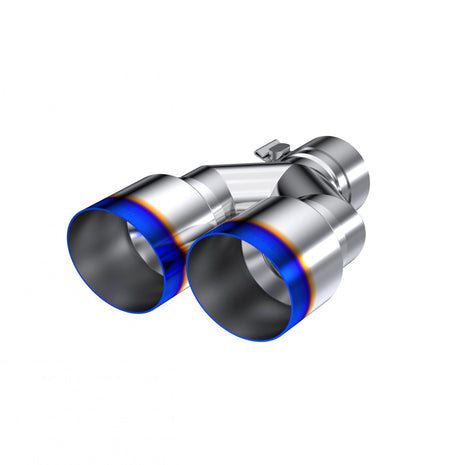 MBRP Exhaust Tip 2.5-Inch Inlet 3.5-Inch Outlet 9.5-Inch Length Single Wall Burnt End T304 Stainless Steel Universal Fit Left 9.5 Right 9