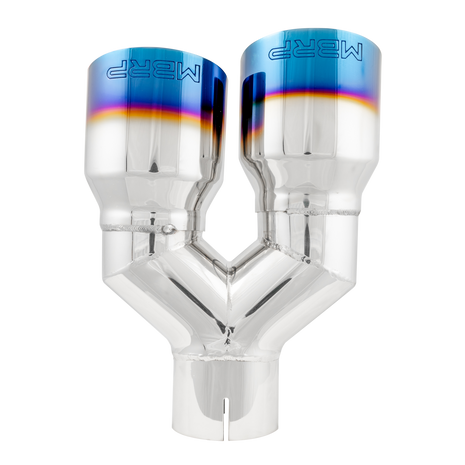MBRP Exhaust Tip 2.5-Inch Inlet 3.5-Inch Outlet 9.5-Inch Length Single Wall Burnt End T304 Stainless Steel Universal Fit Left 9.5 Right 9