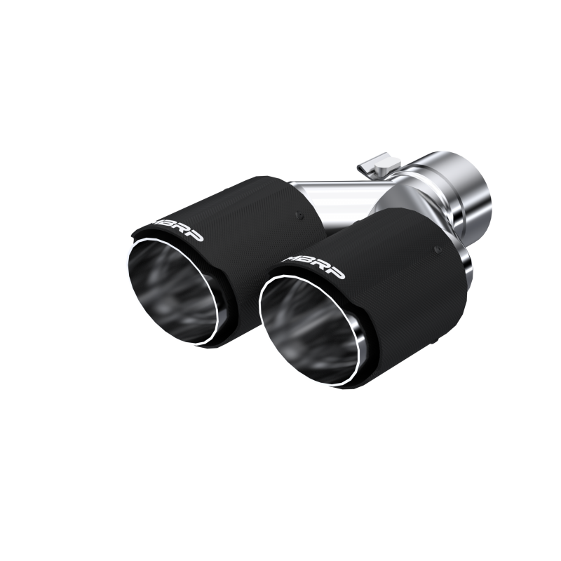 MBRP Exhaust Tip 2.5-Inch Inlet 3.5-Inch Outlet 9.45-Inch Length Dual Wall Carbon Fiber Universal Fit Left 9.5 Right 9
