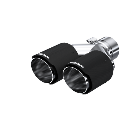 MBRP Exhaust Tip 2.5-Inch Inlet 3.5-Inch Outlet 9.45-Inch Length Dual Wall Carbon Fiber Universal Fit Left 9.5 Right 9
