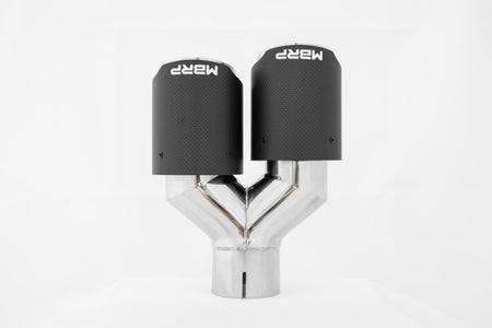 MBRP Exhaust Tip 2.5-Inch Inlet 3.5-Inch Outlet 9.45-Inch Length Dual Wall Carbon Fiber Universal Fit Left 9.5 Right 9