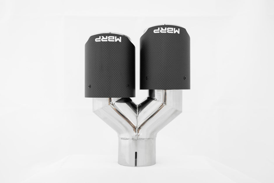 MBRP Exhaust Tip 2.5-Inch Inlet 3.5-Inch Outlet 9.45-Inch Length Dual Wall Carbon Fiber Universal Fit Left 9.5 Right 9