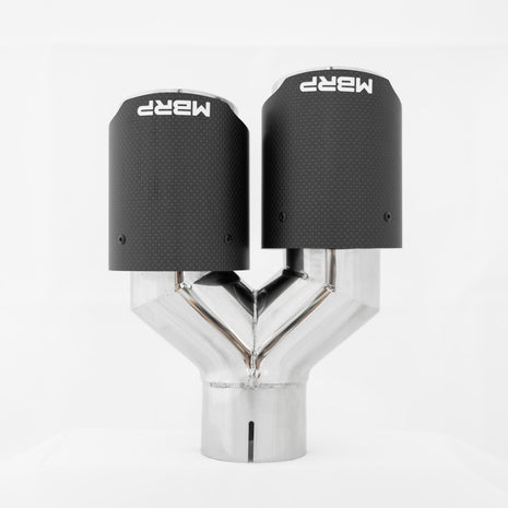MBRP Exhaust Tip 2.5-Inch Inlet 3.5-Inch Outlet 9.45-Inch Length Dual Wall Carbon Fiber Universal Fit Left 9.5 Right 9