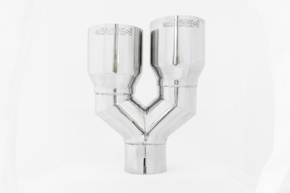 MBRP Exhaust Tip 2.5-Inch Inlet 3.5-Inch Outlet 9.5-Inch Length Single Wall T304 Stainless Steel Universal Fit