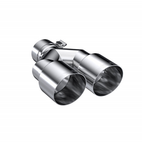 MBRP Exhaust Tip 2.5-Inch Inlet 3.5-Inch Outlet 9.5-Inch Length Dual Wall T304 Stainless Steel Universal Fit
