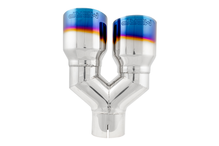MBRP Exhaust Tip 2.5-Inch Inlet 3.5-Inch Outlet 9.5-Inch Length Single Wall Burnt End T304 Stainless Steel Universal Fit Left 9 Right 9.5