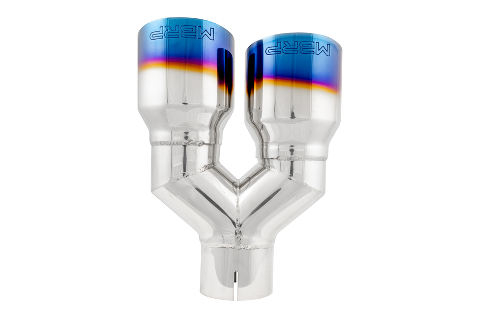 MBRP Exhaust Tip 2.5-Inch Inlet 3.5-Inch Outlet 9.5-Inch Length Single Wall Burnt End T304 Stainless Steel Universal Fit Left 9 Right 9.5