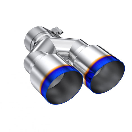 MBRP Exhaust Tip 2.5-Inch Inlet 3.5-Inch Outlet 9.5-Inch Length Single Wall Burnt End T304 Stainless Steel Universal Fit Left 9 Right 9.5