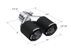 MBRP Exhaust Tip 2.5-Inch Inlet 3.5-Inch Outlet 9.45-Inch Length Dual Wall Carbon Fiber Universal Fit Left 9 Right 9.5