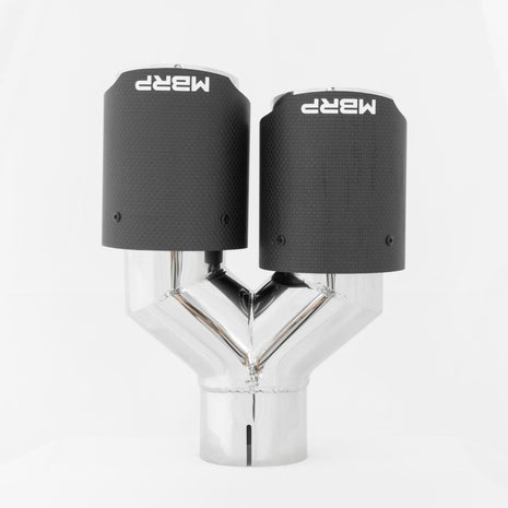 MBRP Exhaust Tip 2.5-Inch Inlet 3.5-Inch Outlet 9.45-Inch Length Dual Wall Carbon Fiber Universal Fit Left 9 Right 9.5