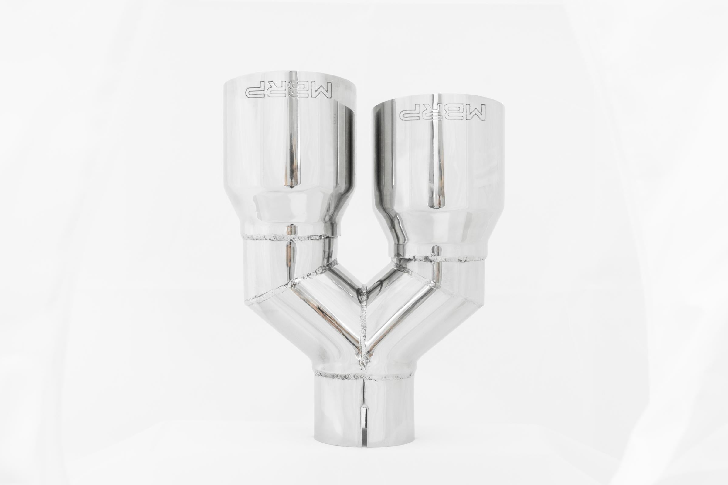 MBRP Exhaust Tip 2.5-Inch Inlet 3.5-Inch Outlet 9.5-Inch Length Dual Wall T304 Stainless Steel Universal Fit