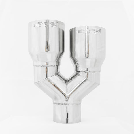 MBRP Exhaust Tip 2.5-Inch Inlet 3.5-Inch Outlet 9.5-Inch Length Dual Wall T304 Stainless Steel Universal Fit