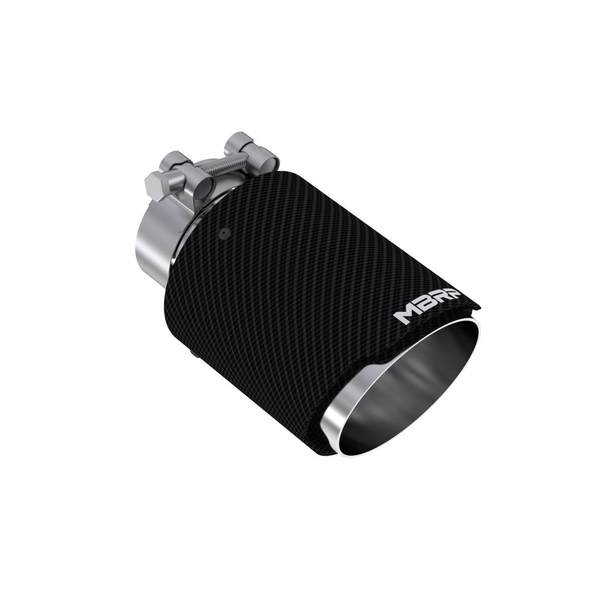 MBRP Exhaust Tip 2.5-Inch Inlet 4-Inch Outlet 6.5-Inch Length Dual Wall Angle Cut Carbon Fiber Universal Fit