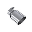 MBRP Exhaust Tip 2.5-Inch Inlet 4-Inch Outlet 6.5-Inch Length Single Wall Angle Cut T304 Stainless Steel Universal Fit