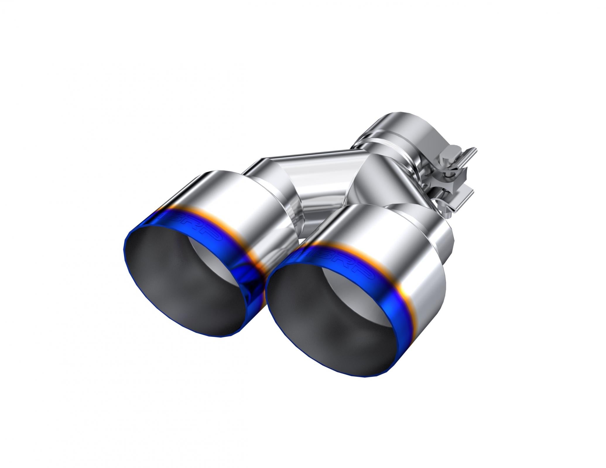 MBRP Exhaust Tip 2.5-Inch Inlet 4-Inch Outlet 9.55-Inch Length Single Wall Burnt End T304 Stainless Steel Universal Fit Left 9.5 Right 9