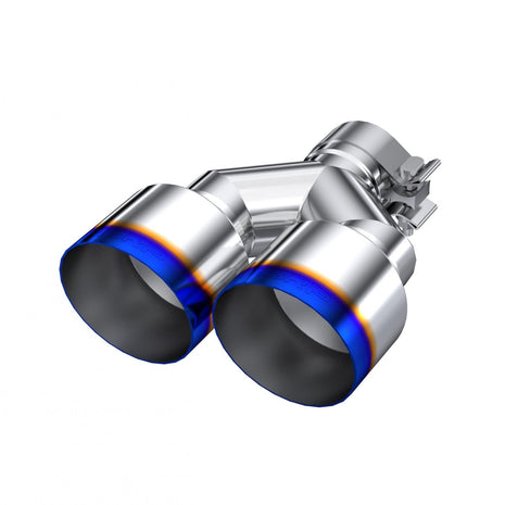 MBRP Exhaust Tip 2.5-Inch Inlet 4-Inch Outlet 9.55-Inch Length Single Wall Burnt End T304 Stainless Steel Universal Fit Left 9.5 Right 9