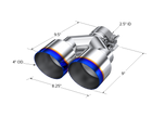 MBRP Exhaust Tip 2.5-Inch Inlet 4-Inch Outlet 9.55-Inch Length Single Wall Burnt End T304 Stainless Steel Universal Fit Left 9.5 Right 9