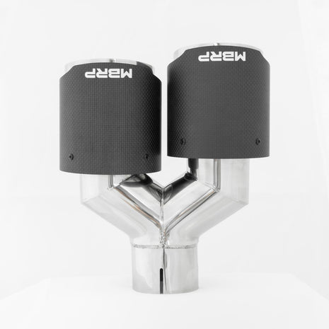 MBRP Exhaust Tip 2.5-Inch Inlet 4-Inch Outlet 9.50-Inch Length Dual Wall Carbon Fiber Universal Fit