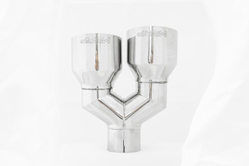 MBRP Exhaust Tip 2.5-Inch Inlet 4-Inch Outlet 9.55-Inch Length Single Wall T304 Stainless Steel Universal Fit Left 9.5 Right 9