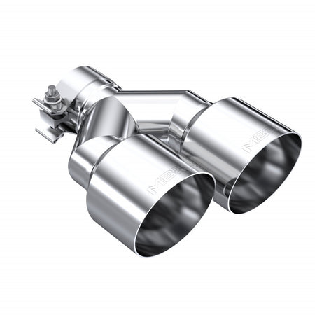 MBRP Exhaust Tip 2.5-Inch Inlet 4-Inch Outlet 9.55-Inch Length Single Wall T304 Stainless Steel Universal Fit Left 9 Right 9.5