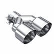 MBRP Exhaust Tip 2.5-Inch Inlet 4-Inch Outlet 9.55-Inch Length Single Wall T304 Stainless Steel Universal Fit Left 9 Right 9.5