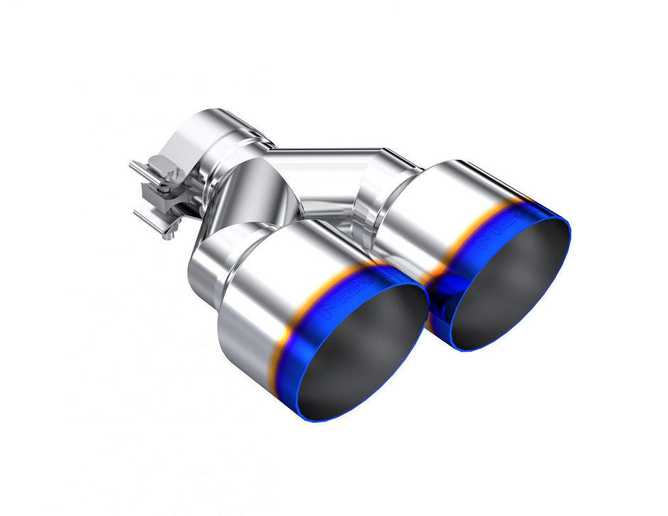 MBRP Exhaust Tip 2.5-Inch Inlet 4-Inch Outlet 9.55-Inch Length Single Wall Burnt End T304 Stainless Steel Universal Fit Left 9 Right 9.5