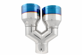MBRP Exhaust Tip 2.5-Inch Inlet 4-Inch Outlet 9.55-Inch Length Single Wall Burnt End T304 Stainless Steel Universal Fit Left 9 Right 9.5