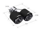 MBRP Exhaust Tip 2.5-Inch Inlet 4-Inch Outlet 9.5-Inch Length Dual Wall Carbon Fiber Universal Fit