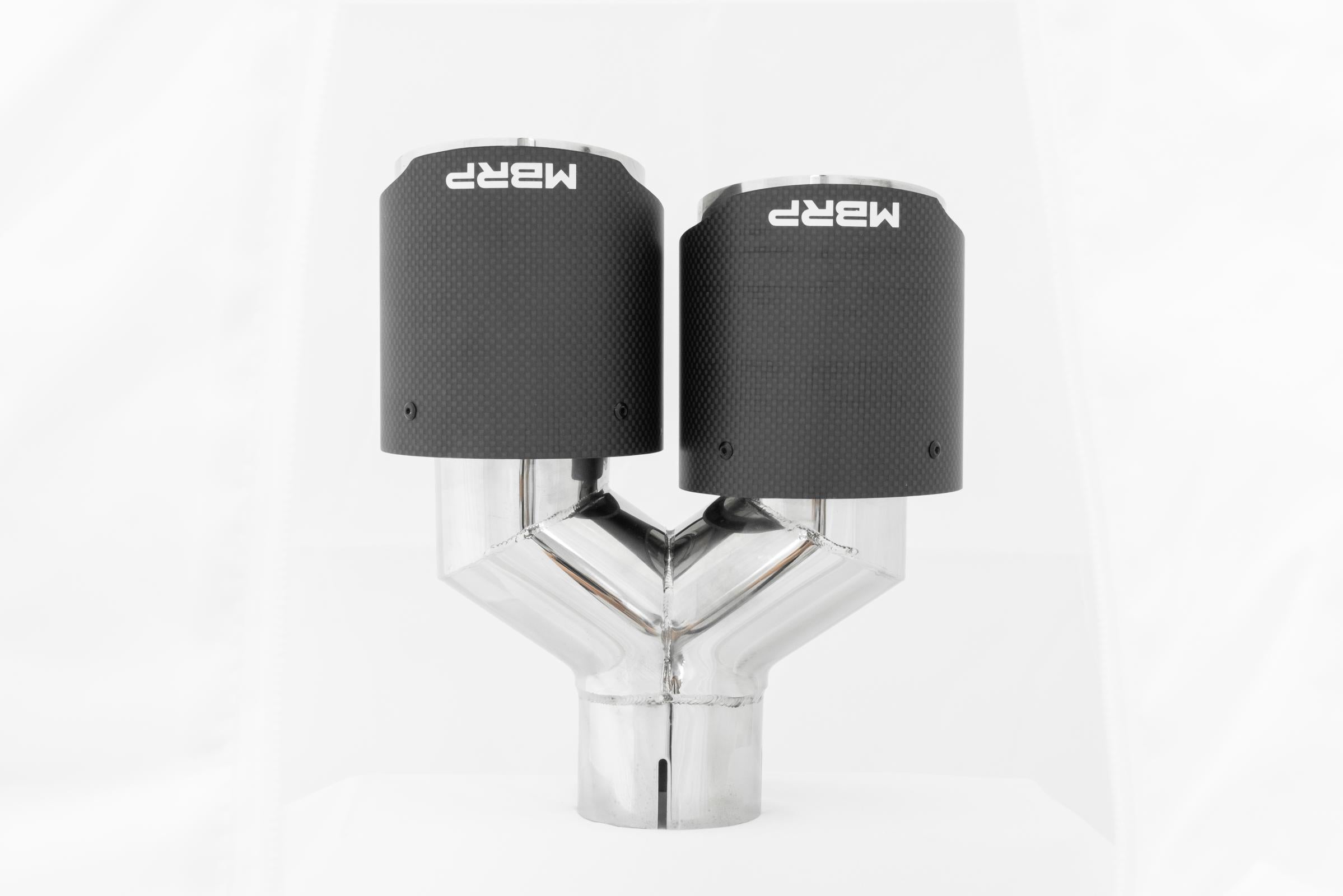 MBRP Exhaust Tip 2.5-Inch Inlet 4-Inch Outlet 9.5-Inch Length Dual Wall Carbon Fiber Universal Fit