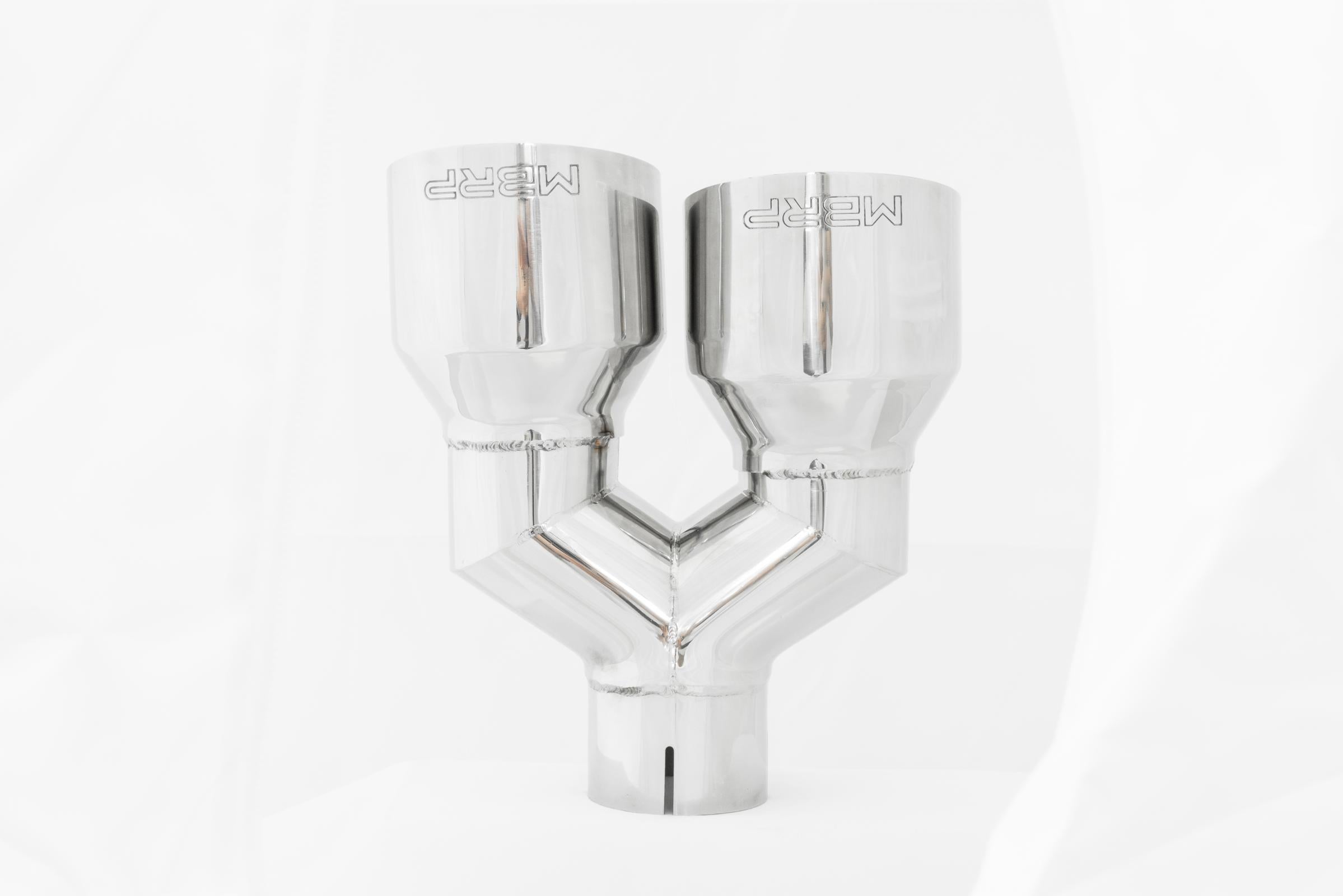 MBRP Exhaust Tip 2.5-Inch Inlet 4-Inch Outlet 9.55-Inch Length Single Wall T304 Stainless Steel Universal Fit Left 9 Right 9.5