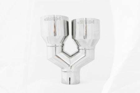 MBRP Exhaust Tip 2.5-Inch Inlet 4-Inch Outlet 9.55-Inch Length Single Wall T304 Stainless Steel Universal Fit Left 9 Right 9.5