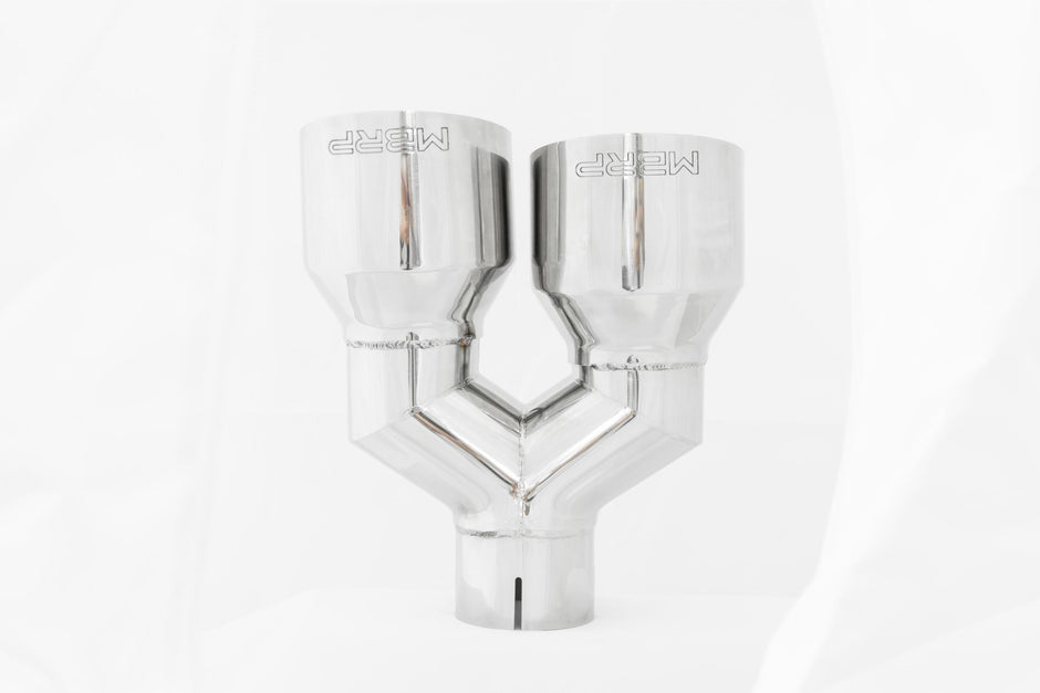 MBRP Exhaust Tip 2.5-Inch Inlet 4-Inch Outlet 9.55-Inch Length Single Wall T304 Stainless Steel Universal Fit Left 9 Right 9.5