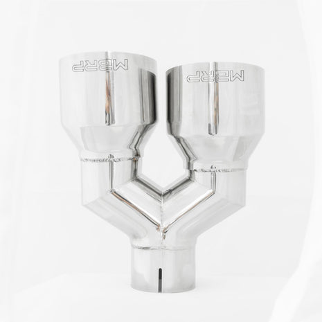 MBRP Exhaust Tip 2.5-Inch Inlet 4-Inch Outlet 9.55-Inch Length Single Wall T304 Stainless Steel Universal Fit Left 9 Right 9.5