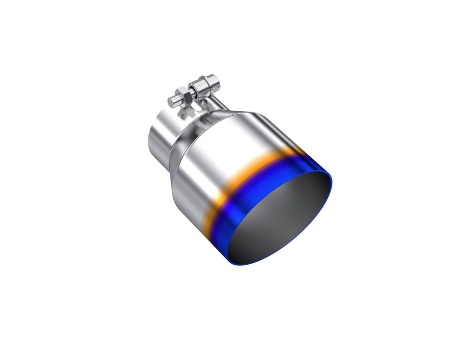 MBRP Exhaust Tip 3-Inch Inlet 4.5-Inch Outlet 6.13-Inch Length Angle Cut Burnt End T304 Stainless Steel Universal Fit