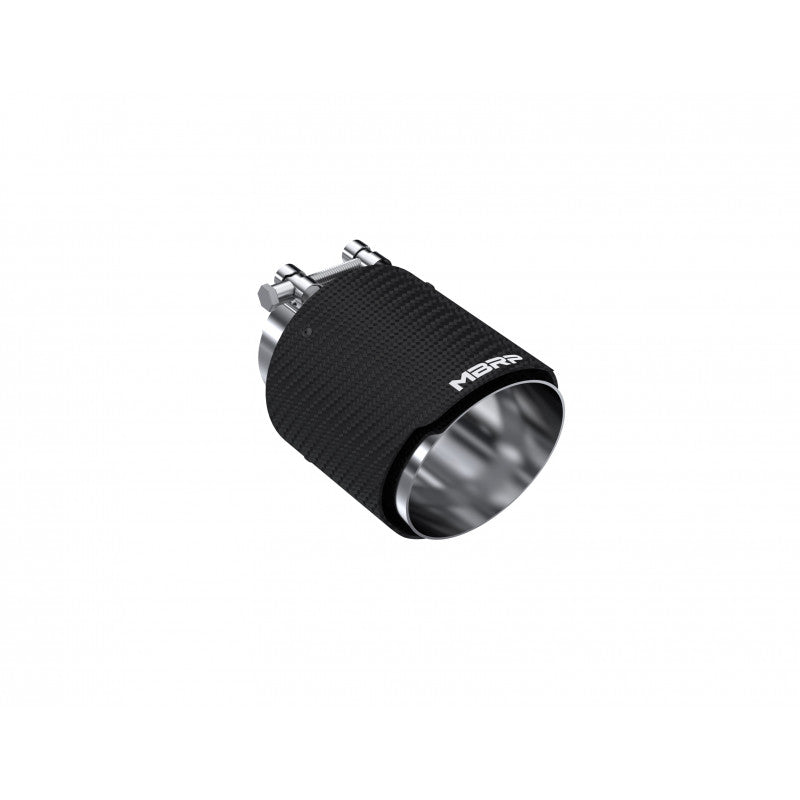 MBRP Exhaust Tip 3-Inch Inlet 4.5-Inch Outlet 6.13-Inch Length Dual Wall Carbon Fiber Universal Fit