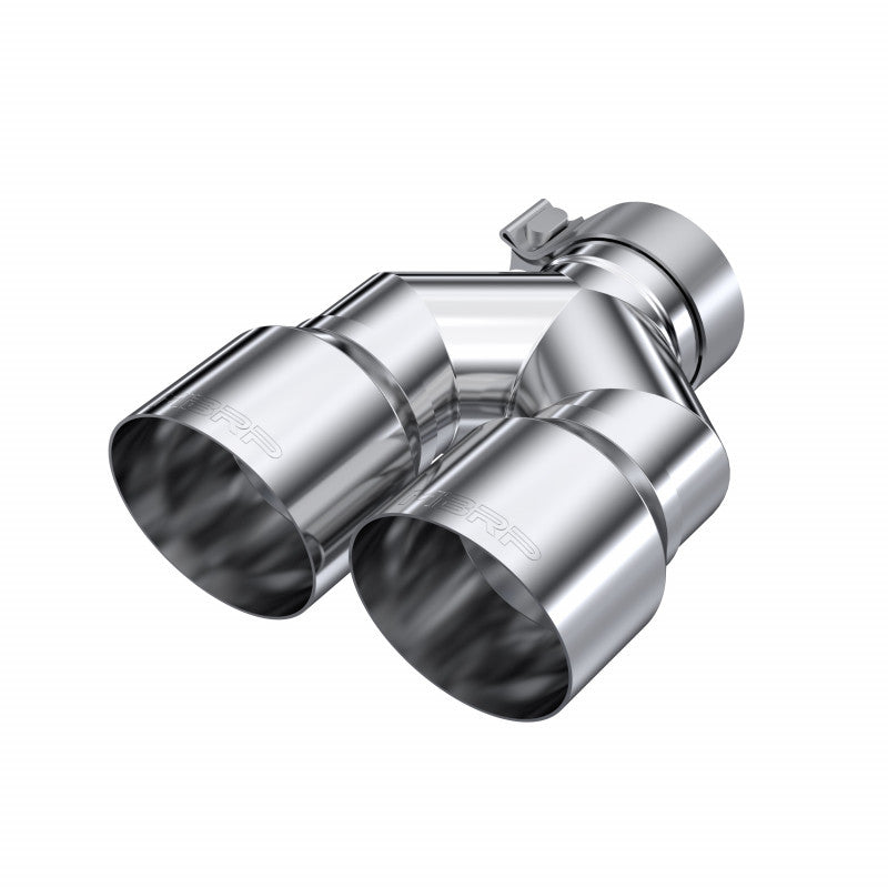 MBRP Exhaust Tip 3-Inch Inlet 4-Inch Outlet 9.87-Inch Length Dual Wall T304 Stainless Steel Universal Fit Left 9.87 Right 9.37