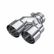MBRP Exhaust Tip 3-Inch Inlet 4-Inch Outlet 9.87-Inch Length Dual Wall T304 Stainless Steel Universal Fit Left 9.87 Right 9.37