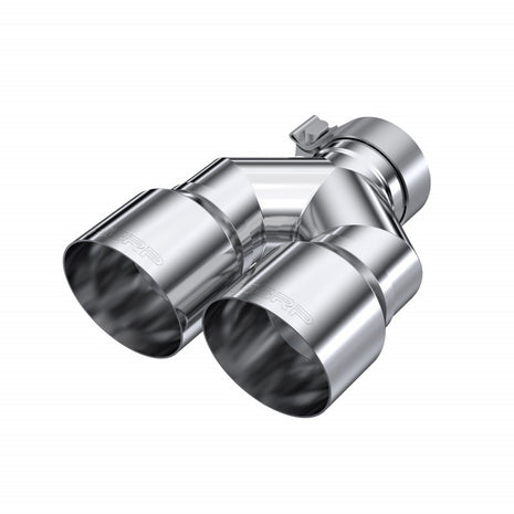 MBRP Exhaust Tip 3-Inch Inlet 4-Inch Outlet 9.87-Inch Length Dual Wall T304 Stainless Steel Universal Fit Left 9.87 Right 9.37