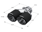 MBRP Exhaust Tip 3-Inch Inlet 4-Inch Outlet 9.87-Inch Length Dual Wall Carbon Fiber Universal Fit Left 9.87 Right 9.37