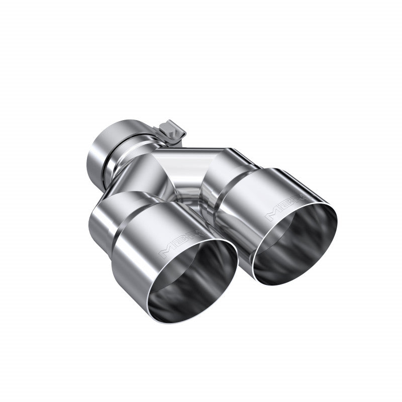 MBRP Exhaust Tip 3-Inch Inlet 4-Inch Outlet 9.87-Inch Length Dual Wall T304 Stainless Steel Universal Fit Left 9.37 Right 9.87