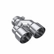 MBRP Exhaust Tip 3-Inch Inlet 4-Inch Outlet 9.87-Inch Length Dual Wall T304 Stainless Steel Universal Fit Left 9.37 Right 9.87