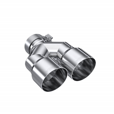MBRP Exhaust Tip 3-Inch Inlet 4-Inch Outlet 9.87-Inch Length Dual Wall T304 Stainless Steel Universal Fit Left 9.37 Right 9.87