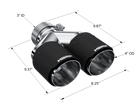 MBRP Exhaust Tip 3-Inch Inlet 4-Inch Outlet 9.87-Inch Length Dual Wall Carbon Fiber Universal Fit Left 9.37 Right 9.87
