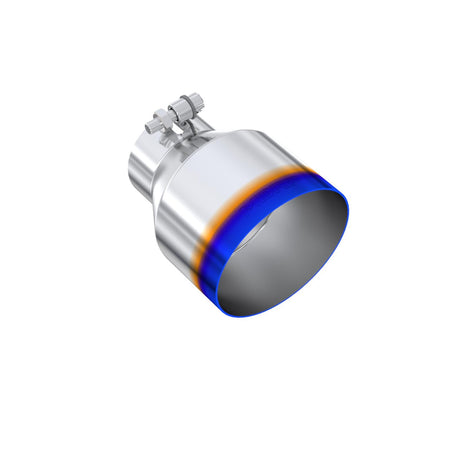 MBRP Exhaust Tip 4.5-Inch Outlet Single Wall Angle Cut Burnt End T304 Stainless Steel Universal Fit