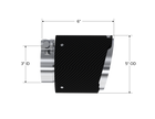 MBRP Exhaust Tip Dual Wall Angle Cut Carbon Fiber Universal Fit Polished