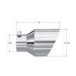 MBRP Exhaust Tip 3-Inch Inlet 5-Inch Outlet 8-Inch Length Dual Wall Angle Cut T304 Stainless Steel Universal Fit