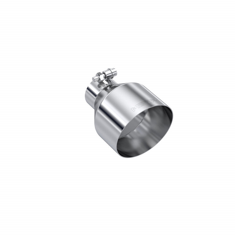 MBRP Exhaust Tip 2.5-Inch Inlet 5-Inch Outlet 6.5-Inch Length Single Wall Angle Cut T304 Stainless Steel Universal Fit