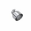 MBRP Exhaust Tip 2.5-Inch Inlet 5-Inch Outlet 6.5-Inch Length Single Wall Angle Cut T304 Stainless Steel Universal Fit