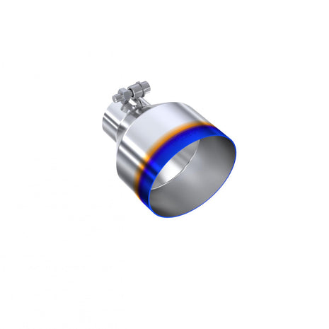 MBRP Exhaust Tip 2.5-Inch Inlet 5-Inch Outlet 6.5-Inch Length Single Wall Angle Cut Stainless Steel Universal Fit